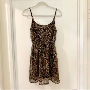 leopard mini dress